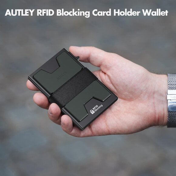 Wallet for Men | RFID Blocking, Cash Band, 12+ Cards Storage (Black) - Picture 6 of 11